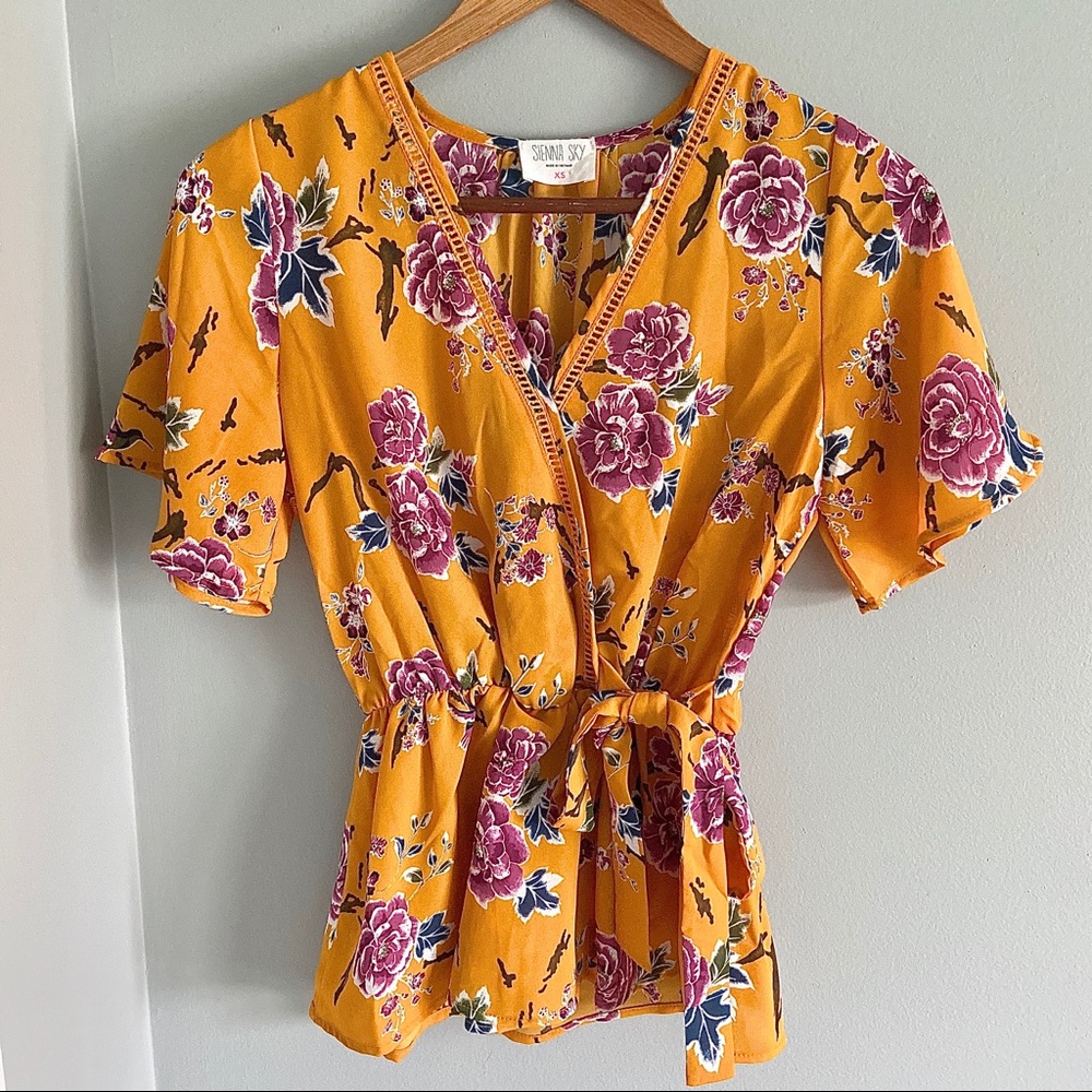Sienna Sky Short Sleeve Blouse - Multi-color